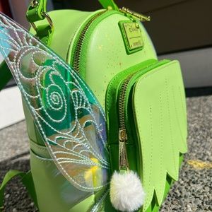 Loungefly Disney Peter Pan Tinker Bell Wings Mini Backpack Box Lunch Exclusive